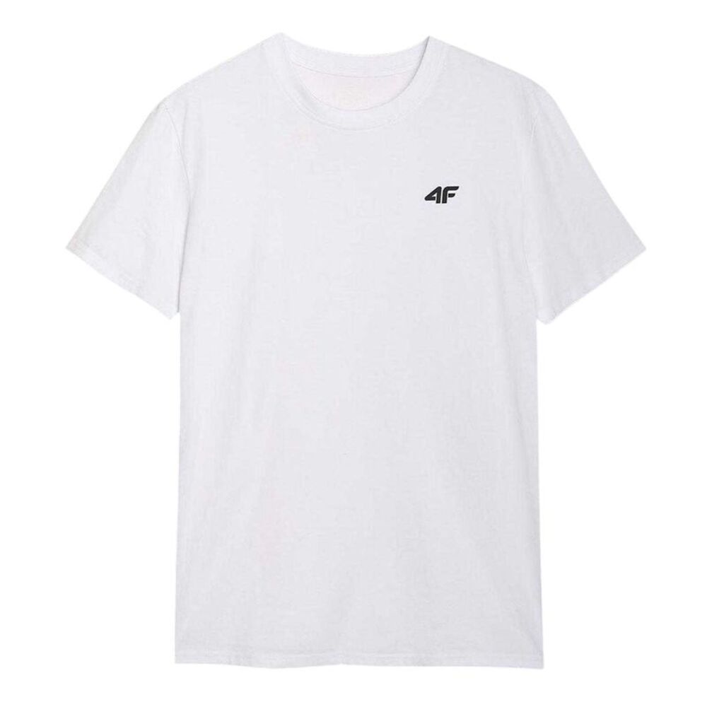 4F Mens Small Logo T-Shirt / White